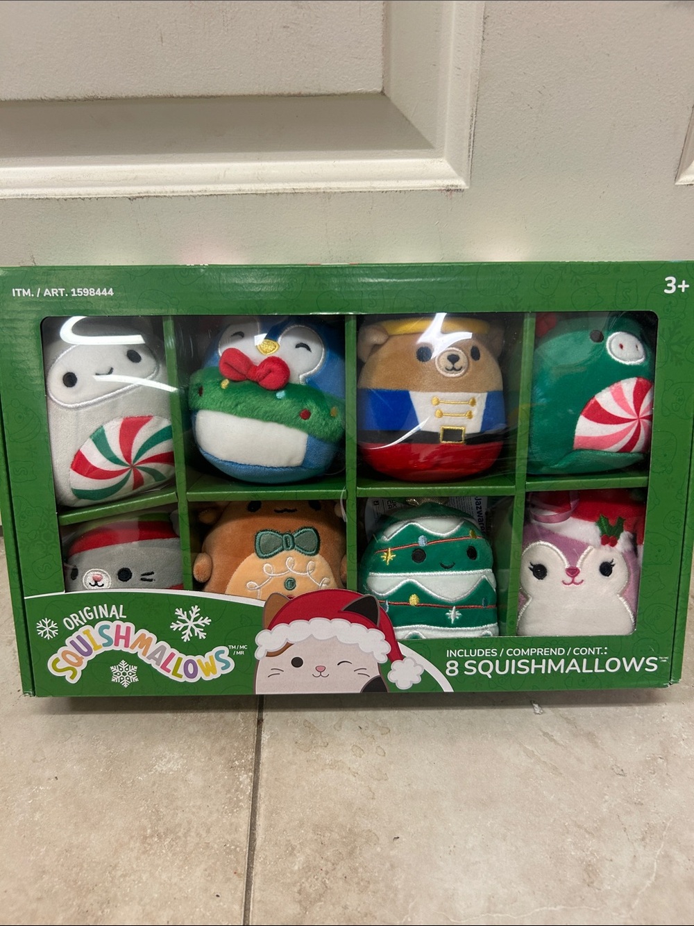Squishmallow Holiday Winter Collection 4" Christmas Ornament Plush Set of 8 New